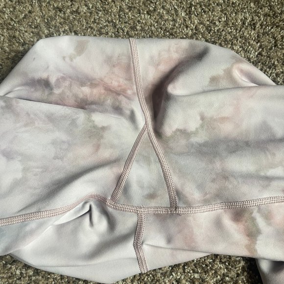 Athleta Elation Snow Dye 7/8 Tight Womens M Pink Snow Dye Legging High Rise - Picture 8 of 11